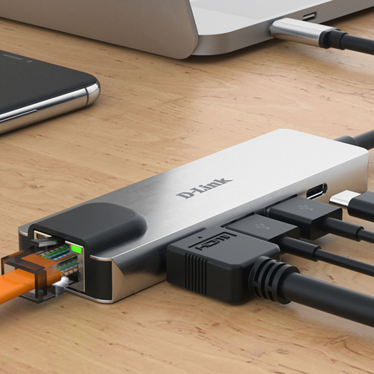 USB Hub C D-Link DUB-M520 Svart 60 W